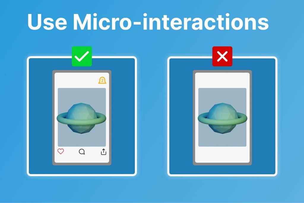 Use Micro-interactions for 20 UI/UX Design Secrets